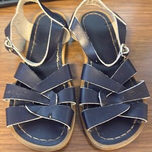 Saltwater Original Sandal - Navy Leather GUC